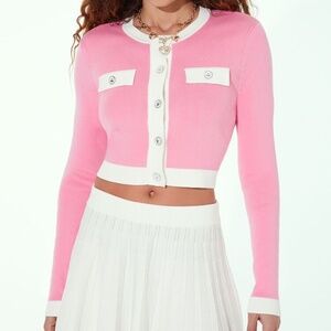 NWT Juicy Couture x Forever 21 Cardigan Sweater Medium Barbie Pink